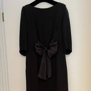 Giorgio Armani Women's Black Dress with Bow - Size 42 (6)